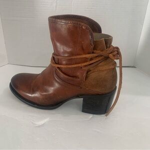 Freebird by Steven Casey Leather Ankle Boots in Brown Women Size 10